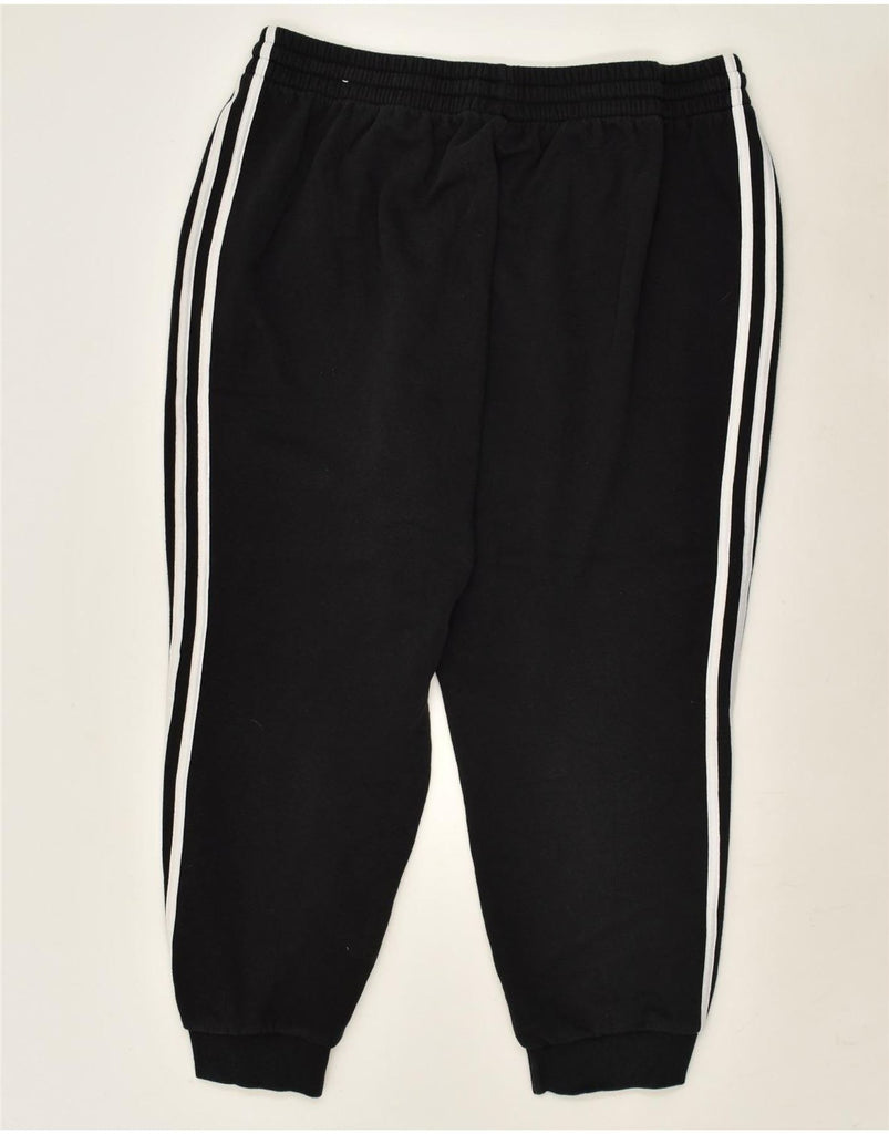 ADIDAS Womens Tracksuit Trousers Joggers UK 18 XL Black Cotton | Vintage Adidas | Thrift | Second-Hand Adidas | Used Clothing | Messina Hembry 