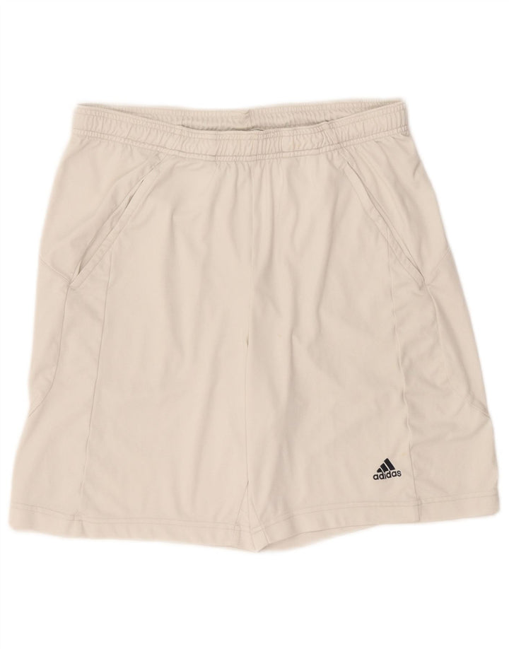 Adidas Mens Clima 365 Sport Shorts Small  White Polyester
