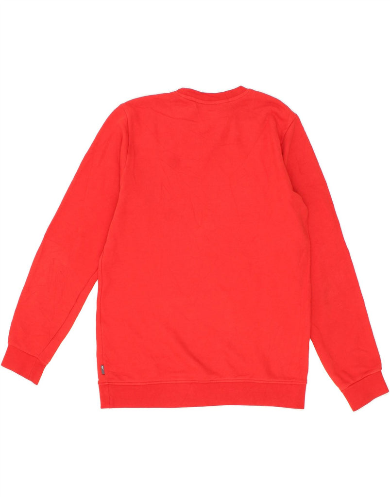 ADIDAS Boys Graphic Sweatshirt Jumper 15-16 Years Red Cotton Vintage Adidas and Second-Hand Adidas from Messina Hembry 