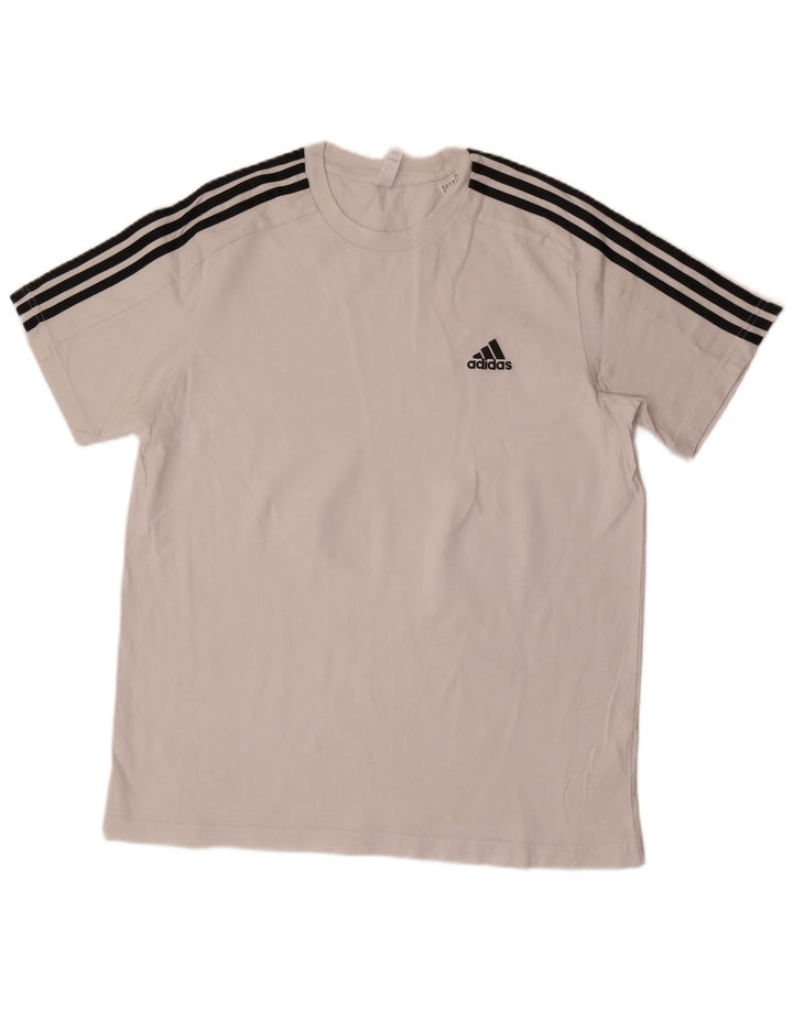Adidas Mens T-Shirt Top Large White Cotton