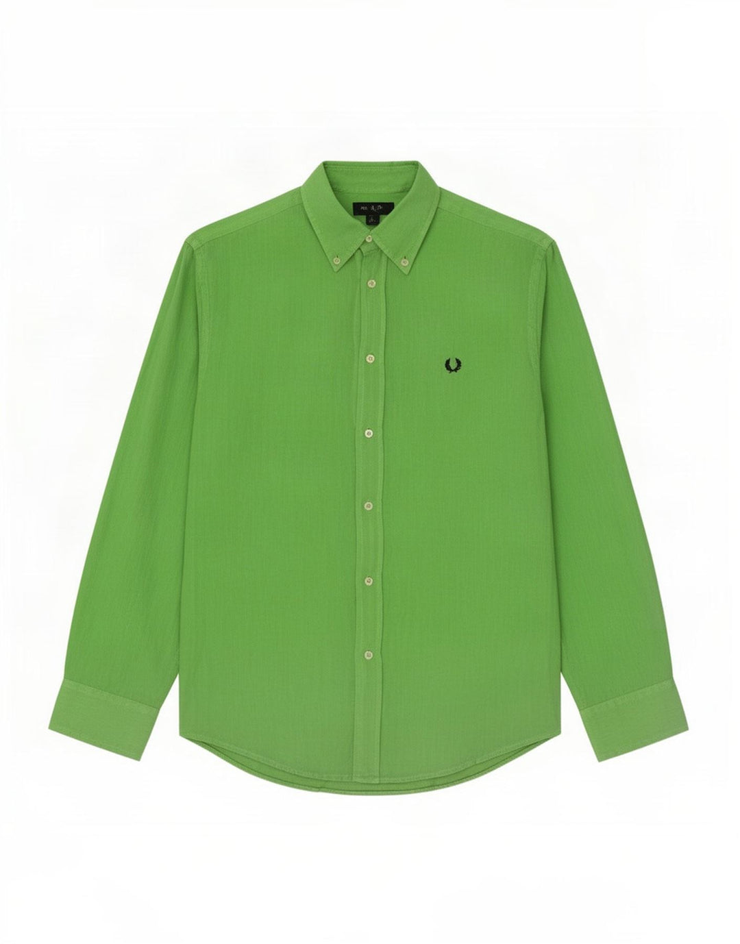 Fred Perry Mens Shirt Large Green Linen