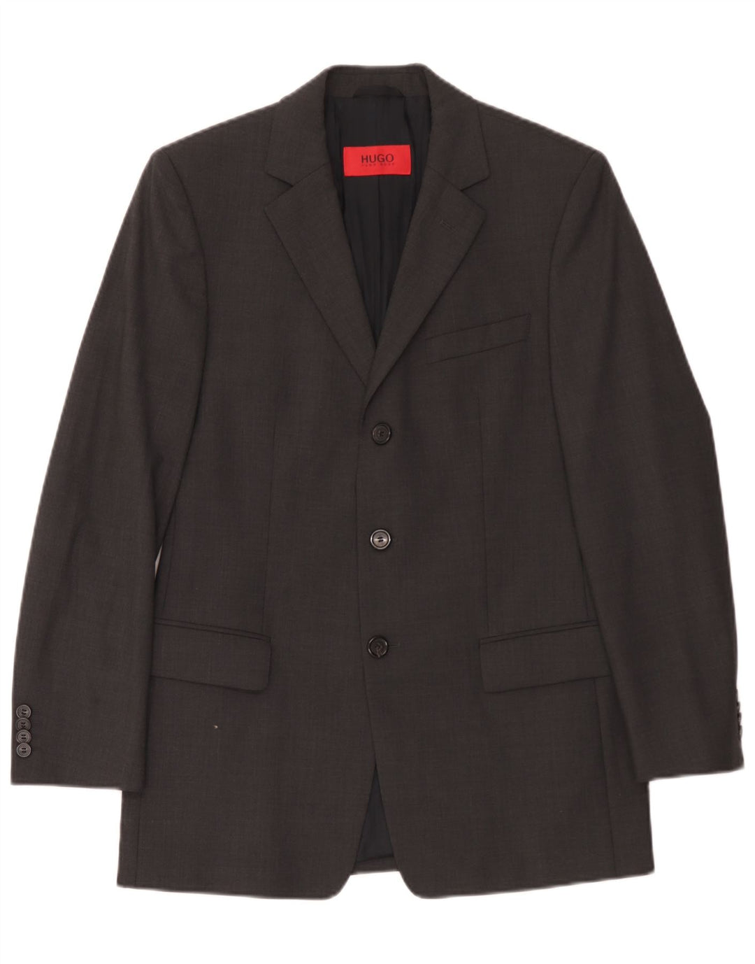 Hugo Boss Mens 3 Button Blazer Jacket EU 44 XS Grey Virgin Wool