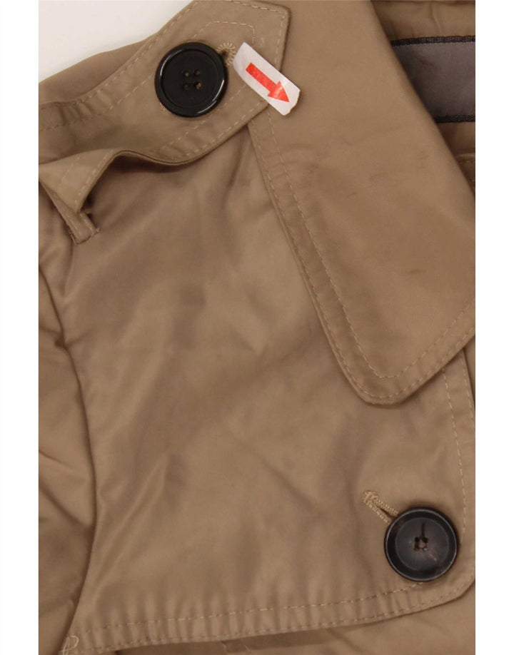 Zara Womens Trench Coat UK 14 Medium Beige Polyester