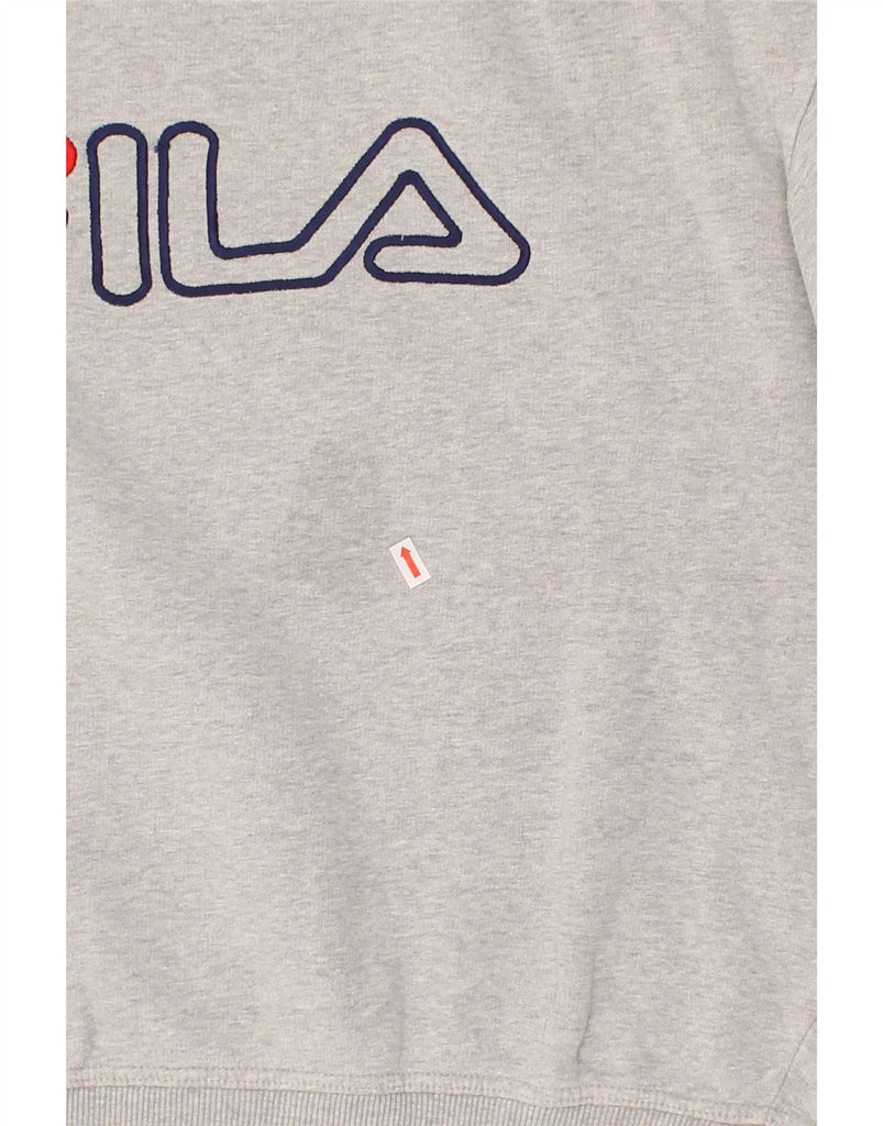 FILA Mens Loose Fit Graphic Sweatshirt Jumper Medium Grey Cotton | Vintage Fila | Thrift | Second-Hand Fila | Used Clothing | Messina Hembry 