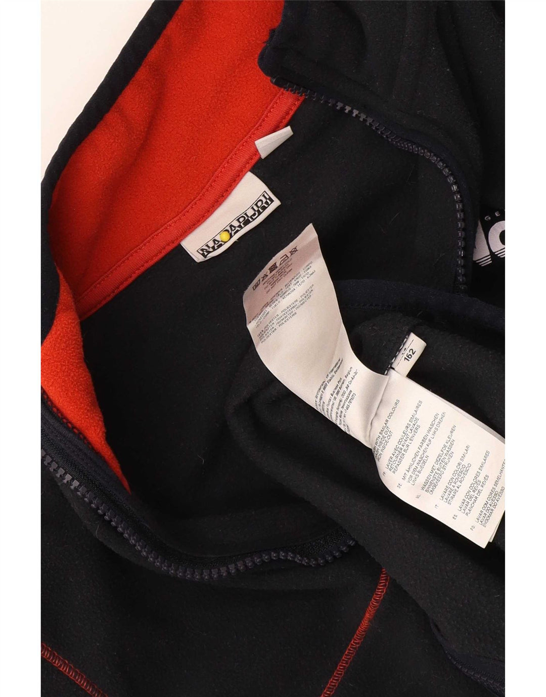 Napapijri Boys Graphic Fleece Jacket 13-14 Years Black Polyester