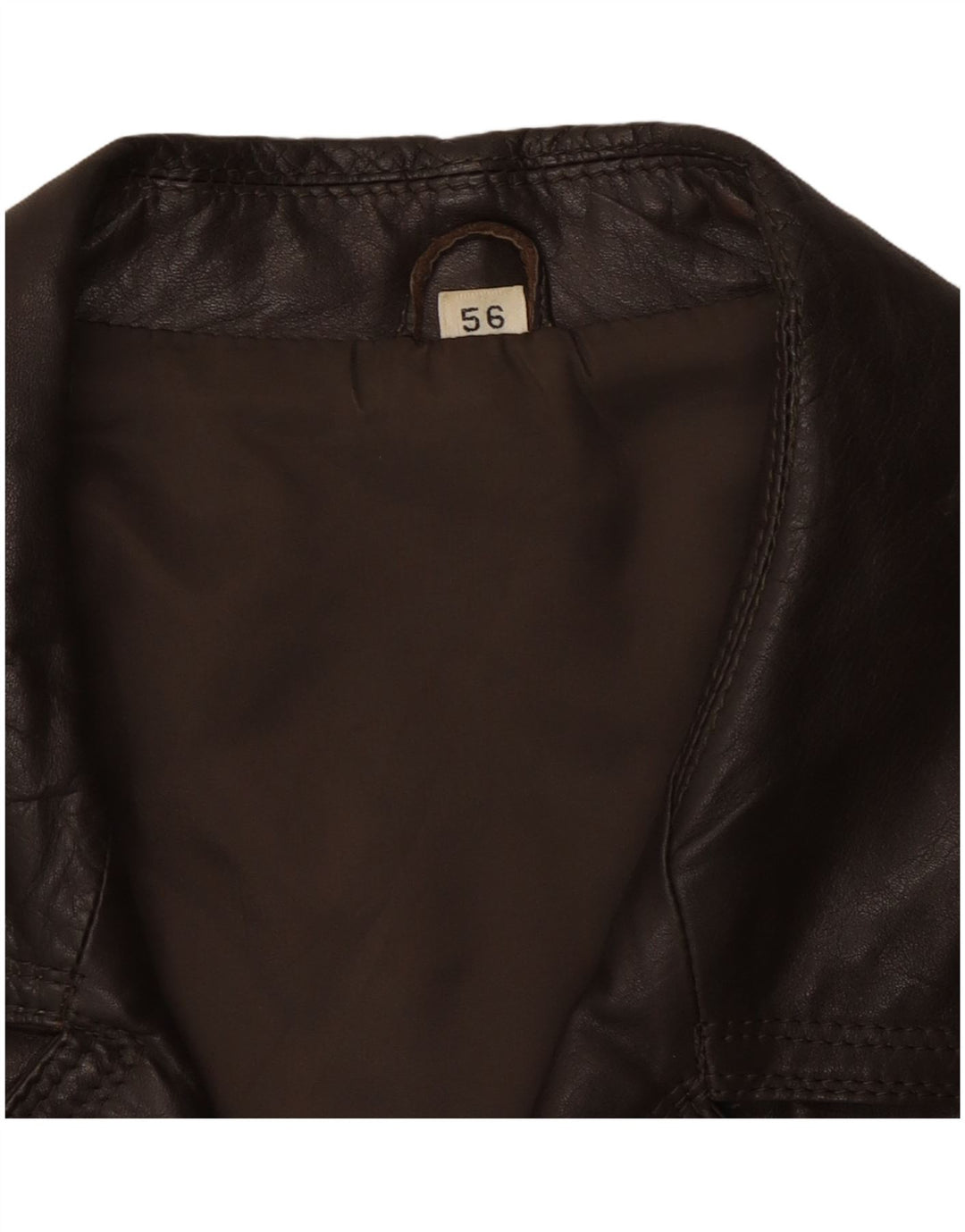 VINTAGE Mens Leather Jacket UK 40 Large Brown Leather