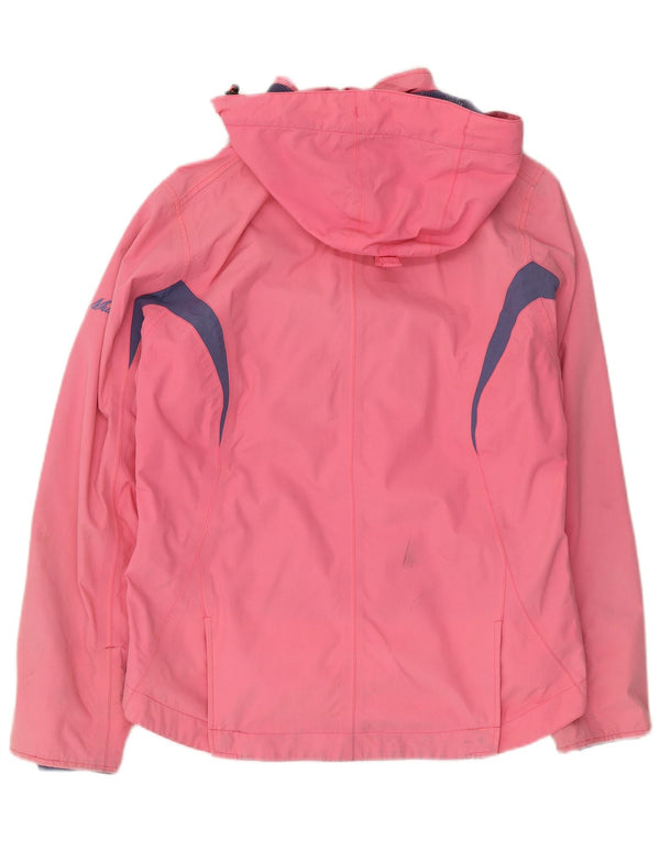 Musto Womens Signature Hooded Rain Jacket UK 12 Medium Pink Colourblock