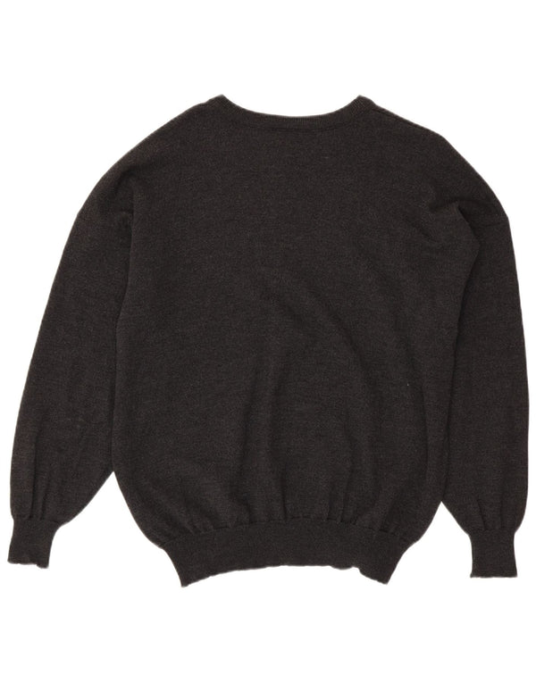 LACOSTE Mens Boat Neck Jumper Sweater Size 8 3XL Grey Wool