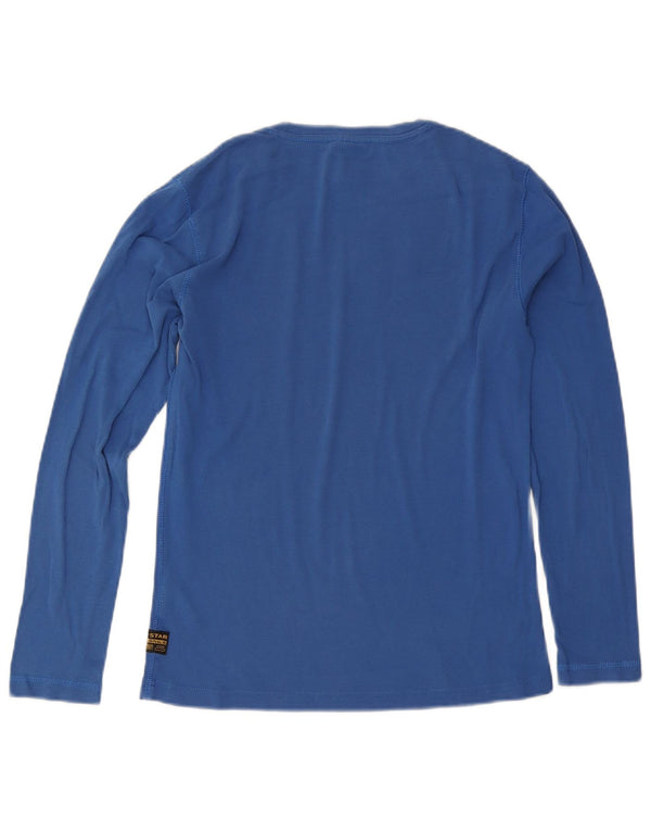 G-Star Boys Graphic Top Long Sleeve 13-14 Years Large Blue Cotton