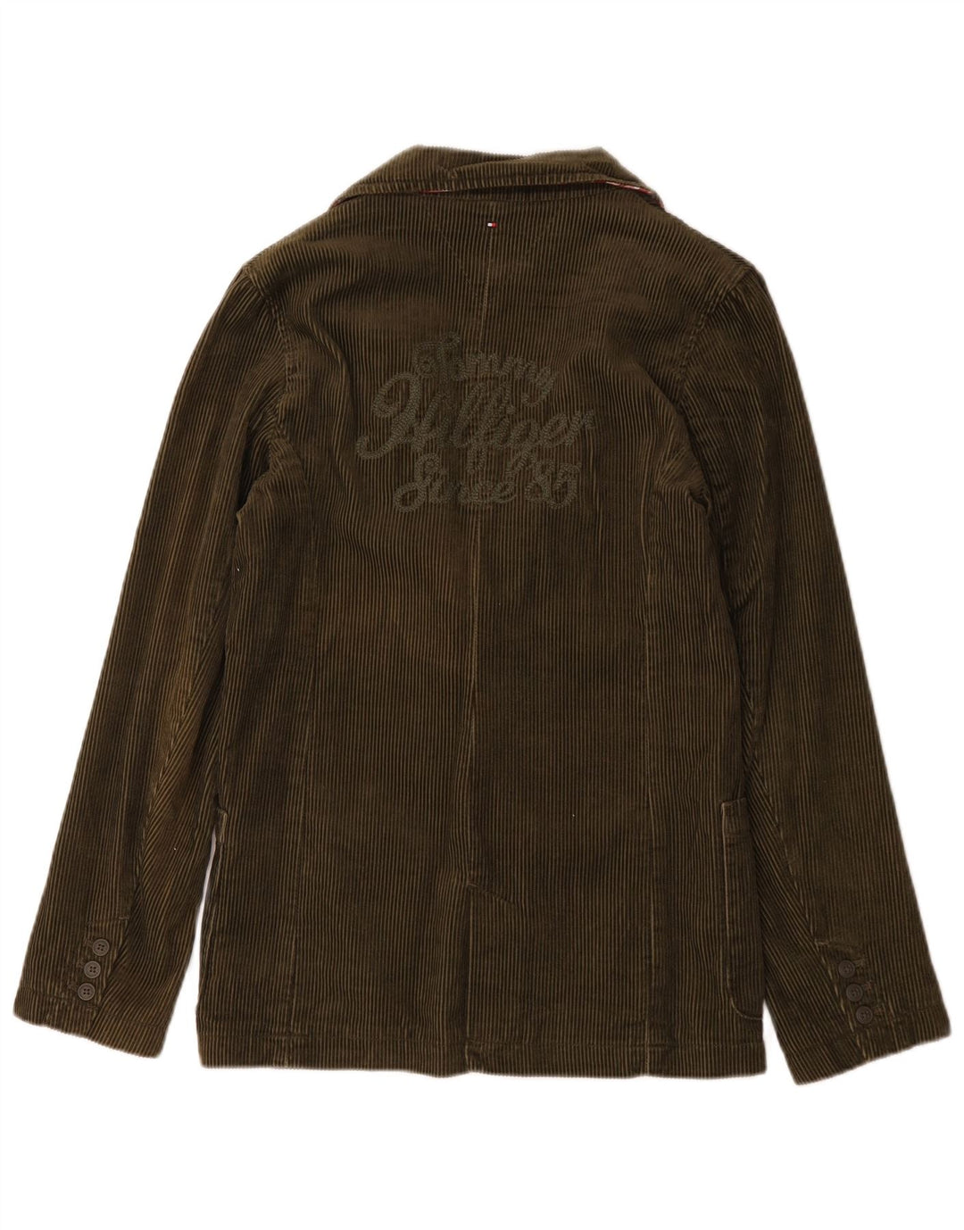 Tommy Hilfiger Boys 2 Button Corduroy Blazer Jacket 15-16 Years Khaki