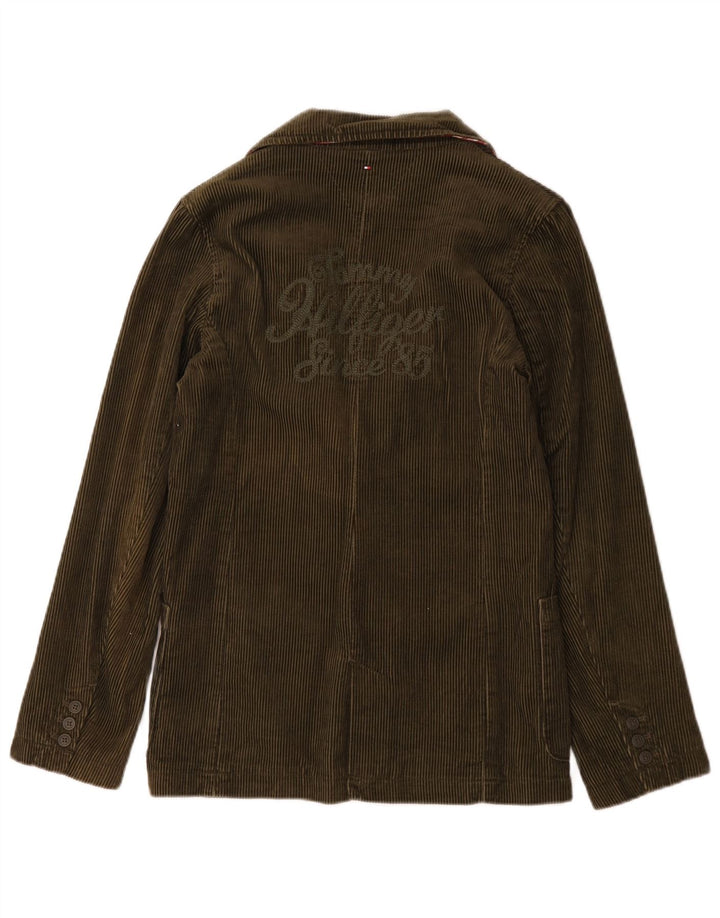 Tommy Hilfiger Boys 2 Button Corduroy Blazer Jacket 15-16 Years Khaki