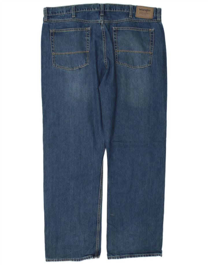 Wrangler Mens Straight Jeans W38 L32 Blue Cotton