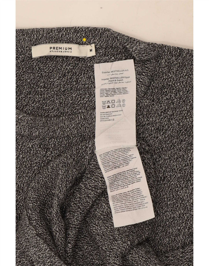 Jack & Jones Mens Crew Neck Jumper Sweater Medium Grey Flecked Cotton