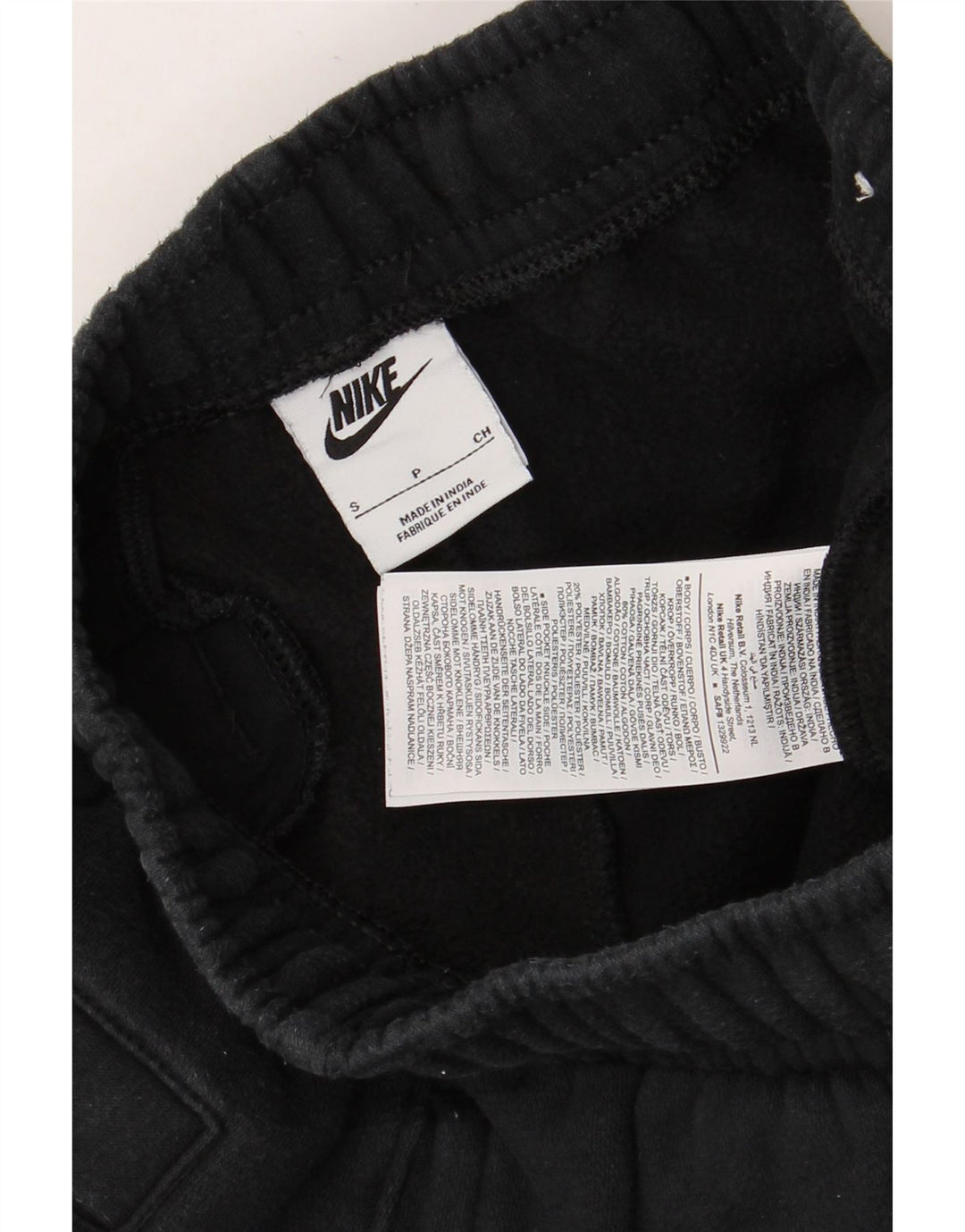 NIKE Mens Tracksuit Trousers Joggers Small  Black Cotton