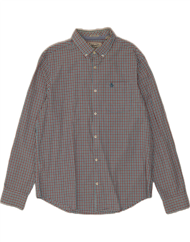 PENGUIN Mens Heritage Slim Fit Shirt XL Multicoloured Check Cotton Vintage Penguin and Second-Hand Penguin from Messina Hembry 