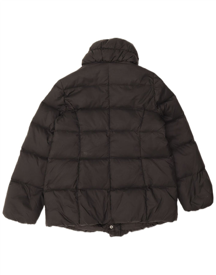 Benetton Womens Oversized Padded Jacket UK 6 XS Black Polyamide