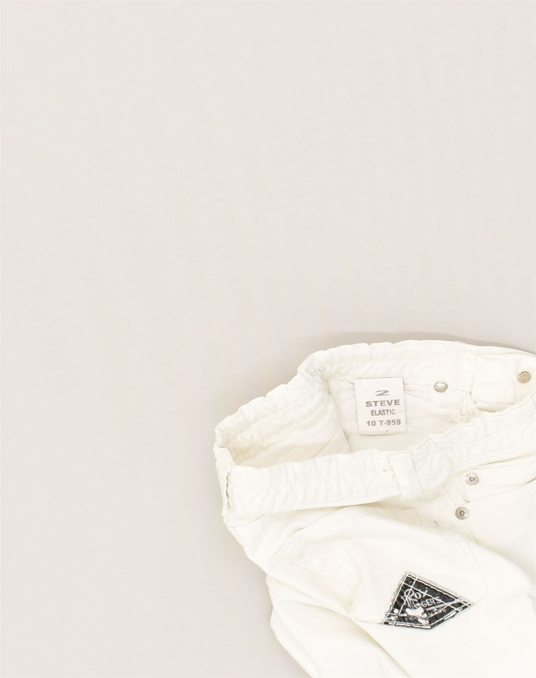 ROY ROGERS Baby Boys Straight Jeans 18-24 Months W20 L6 White Cotton | Vintage Roy Rogers | Thrift | Second-Hand Roy Rogers | Used Clothing | Messina Hembry 