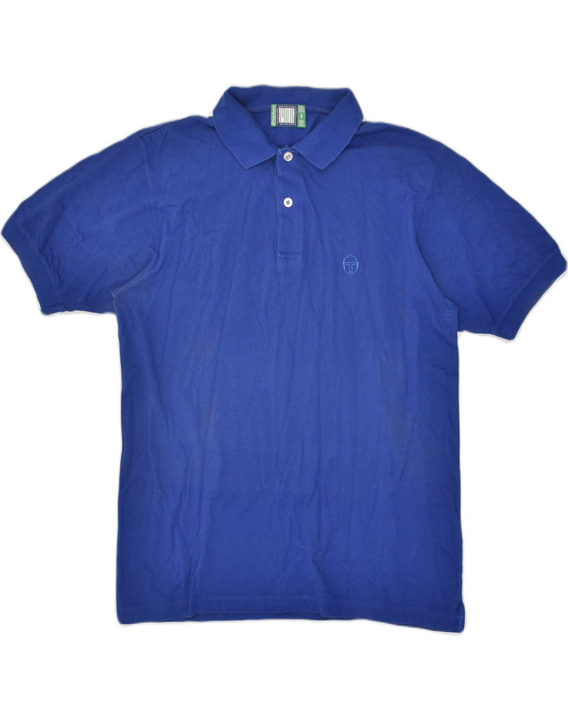 SERGIO TACCHINI Mens Polo Shirt Medium Blue Cotton | Vintage Sergio Tacchini | Thrift | Second-Hand Sergio Tacchini | Used Clothing | Messina Hembry 