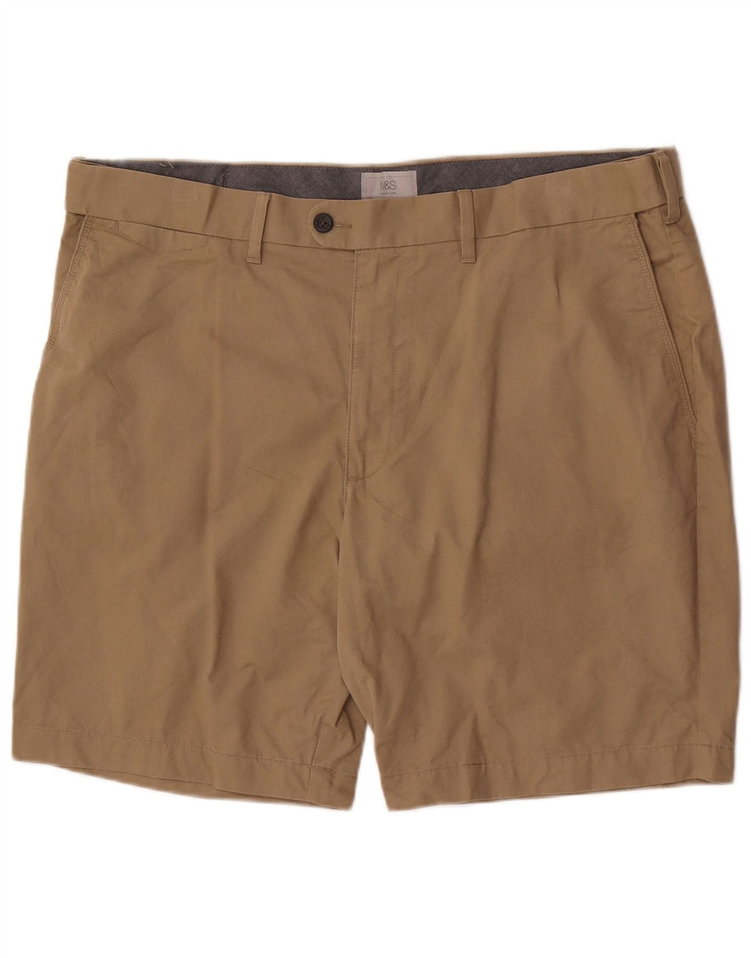 Marks & Spencer Mens Chino Shorts W42 2XL Beige Cotton