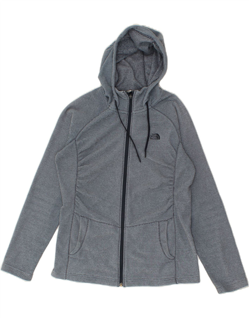 THE NORTH FACE Womens Zip Hoodie Sweater UK 12 Medium Blue Pinstripe Vintage The North Face and Second-Hand The North Face from Messina Hembry 