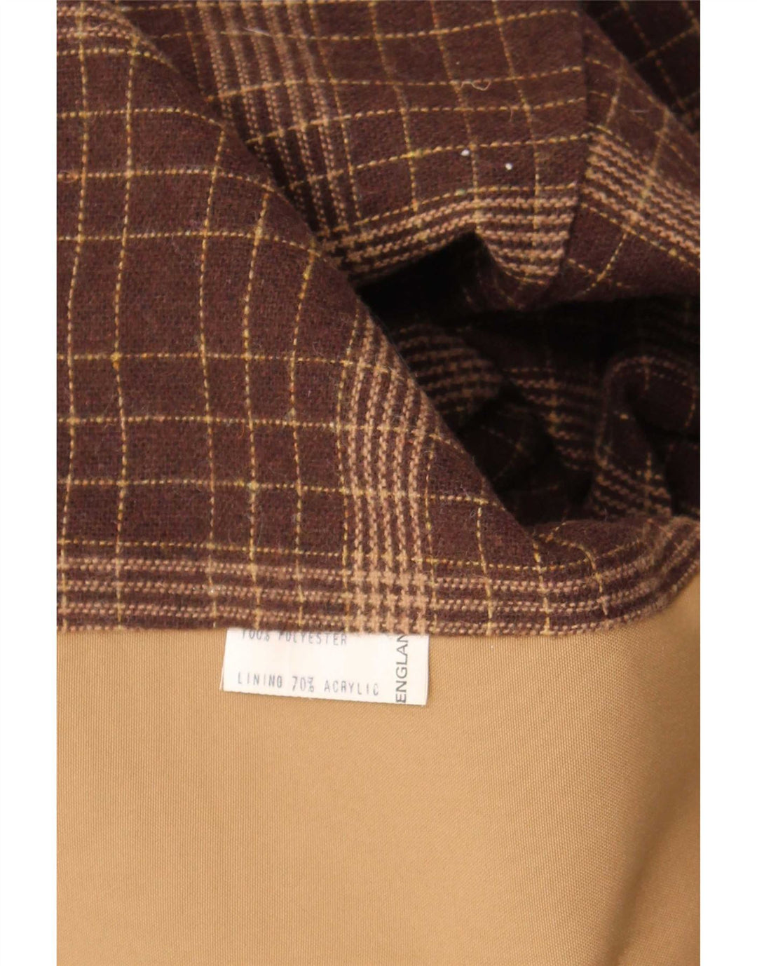 Vintage Womens Trench Coat UK 14 Medium Brown Polyester Classic