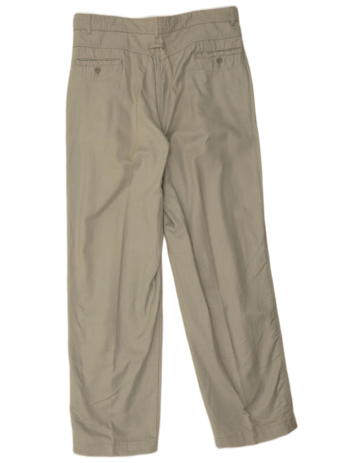 POP 84 Mens Pegged Chino Trousers W34 L34 Green Viscose