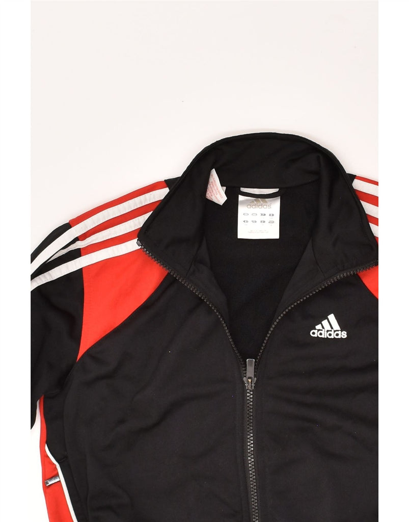 ADIDAS Boys Tracksuit Top Jacket 9-10 Years Black Colourblock Polyester | Vintage Adidas | Thrift | Second-Hand Adidas | Used Clothing | Messina Hembry 