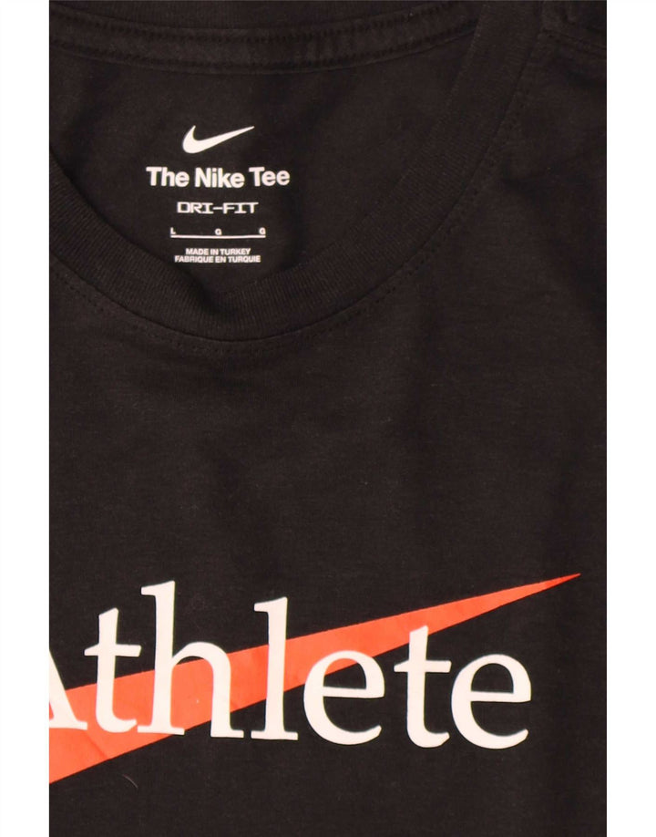 Nike Mens Graphic T-Shirt Top Large Black Cotton