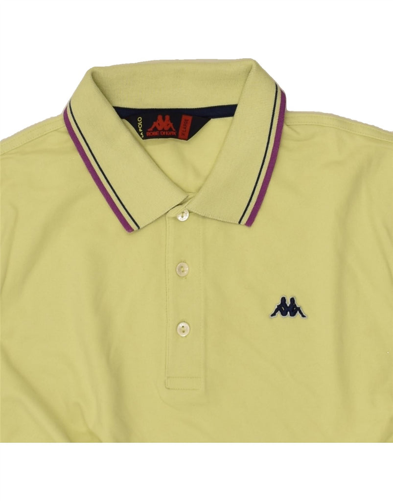 KAPPA Mens Polo Shirt XL Yellow Cotton | Vintage Kappa | Thrift | Second-Hand Kappa | Used Clothing | Messina Hembry 