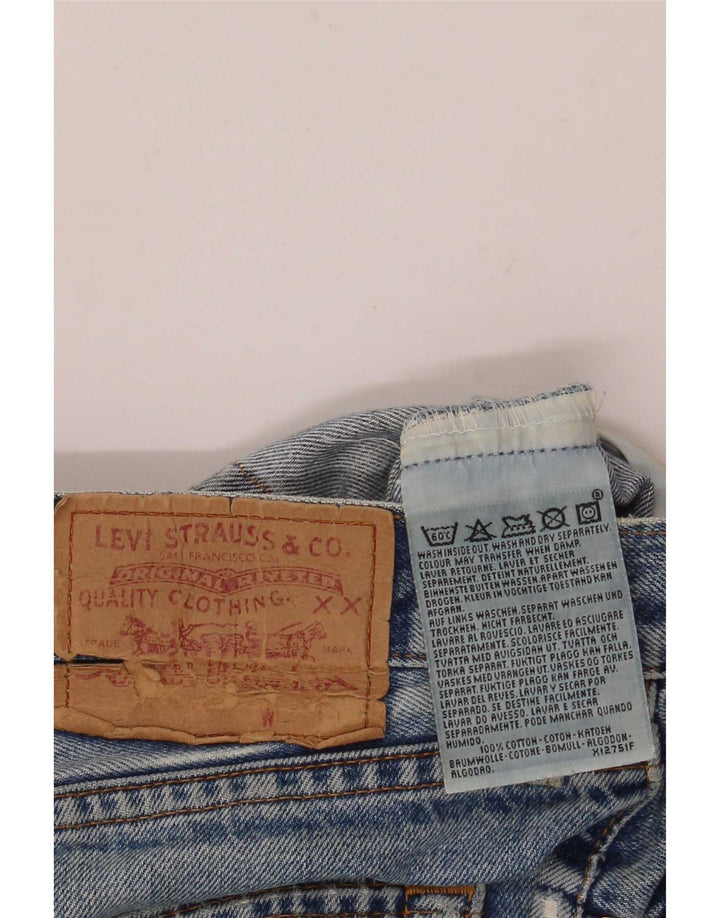 Levi's Mens Distressed Straight Jeans W36 L32 Blue Cotton