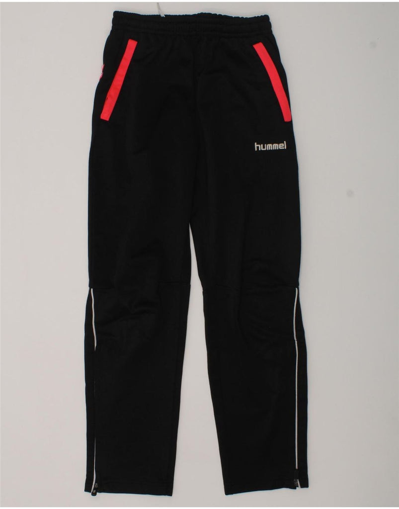 HUMMEL Girls Tracksuit Trousers 7-8 Years Black Polyester | Vintage Hummel | Thrift | Second-Hand Hummel | Used Clothing | Messina Hembry 