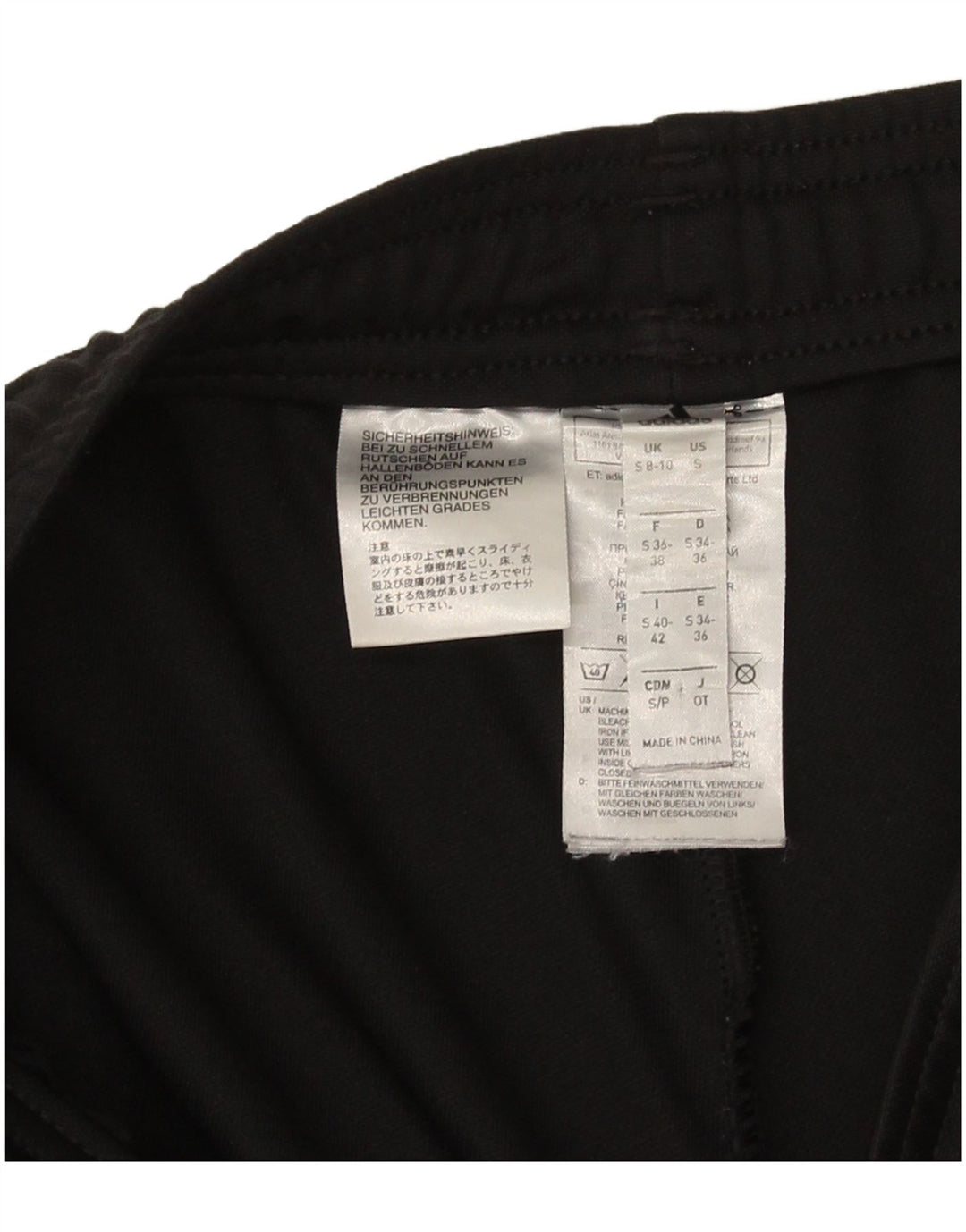 Adidas Womens Tracksuit Trousers UK 8/10 Small Black Polyester