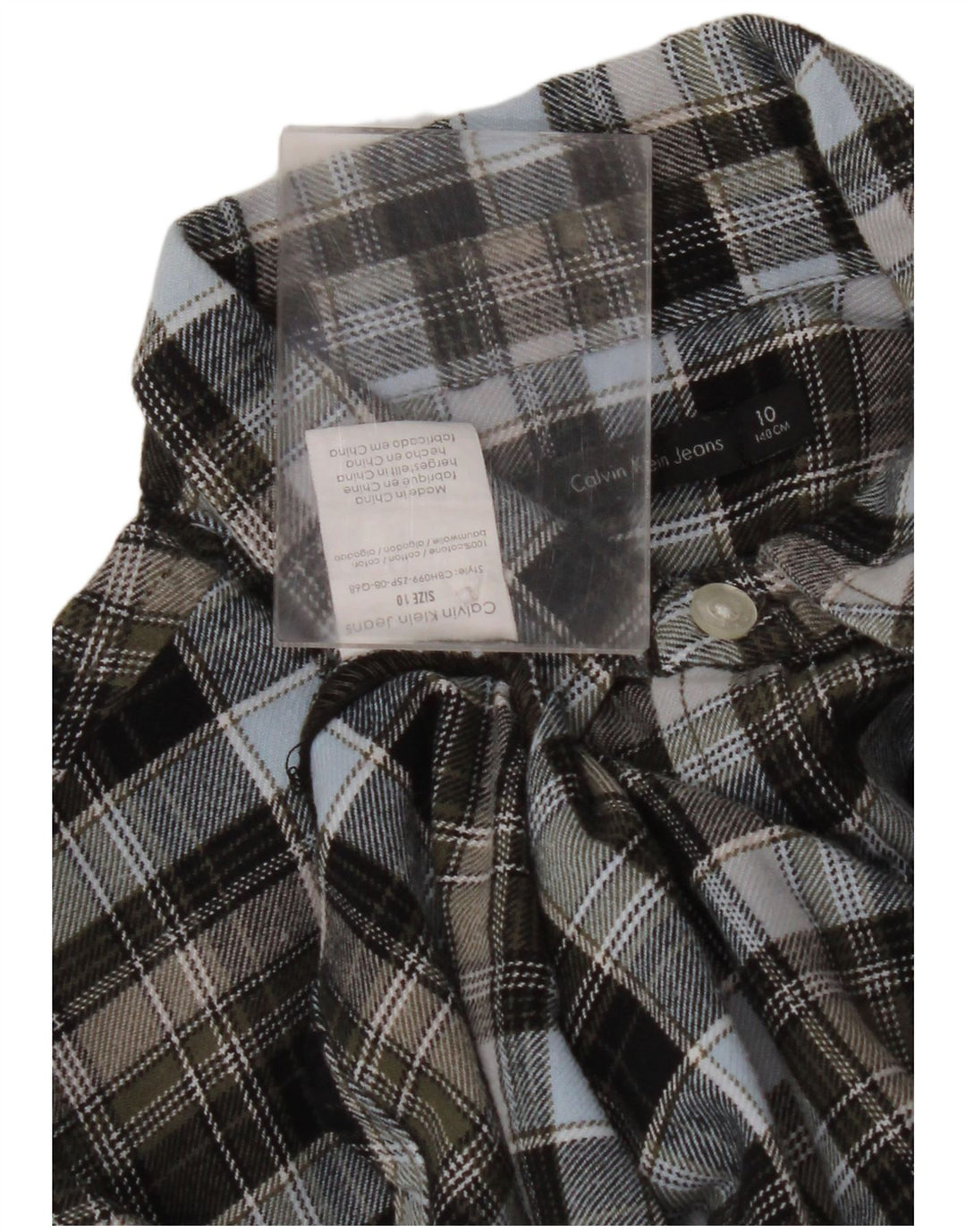 CALVIN KLEIN JEANS Boys Flannel Shirt 9-10 Years Multicoloured Check
