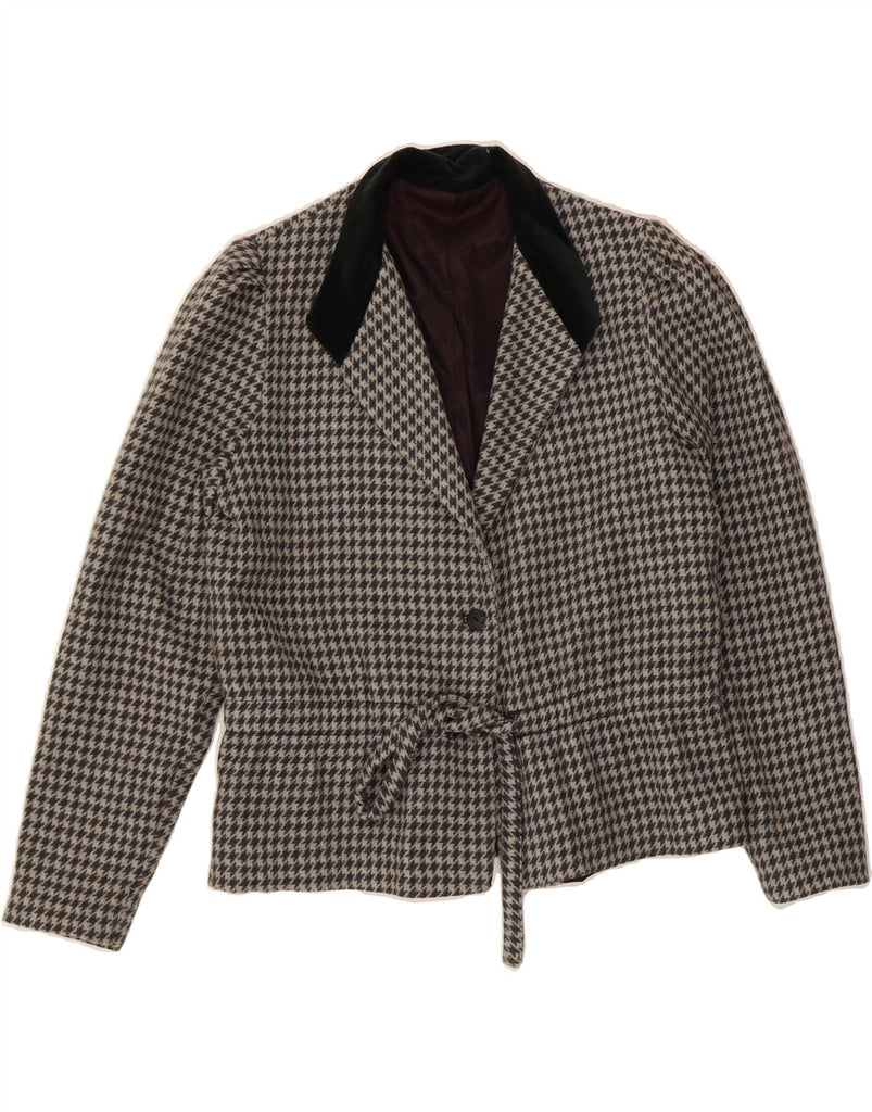 VINTAGE Womens 2 Piece Skirt Set IT 46 Large W28  Grey Houndstooth Vintage Vintage and Second-Hand Vintage from Messina Hembry 