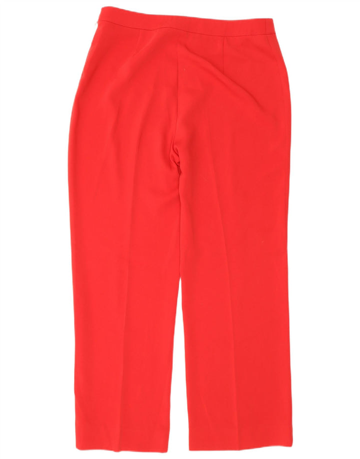 Burberry Womens Straight Casual Trousers IT 42 Medium W30 L27 Red