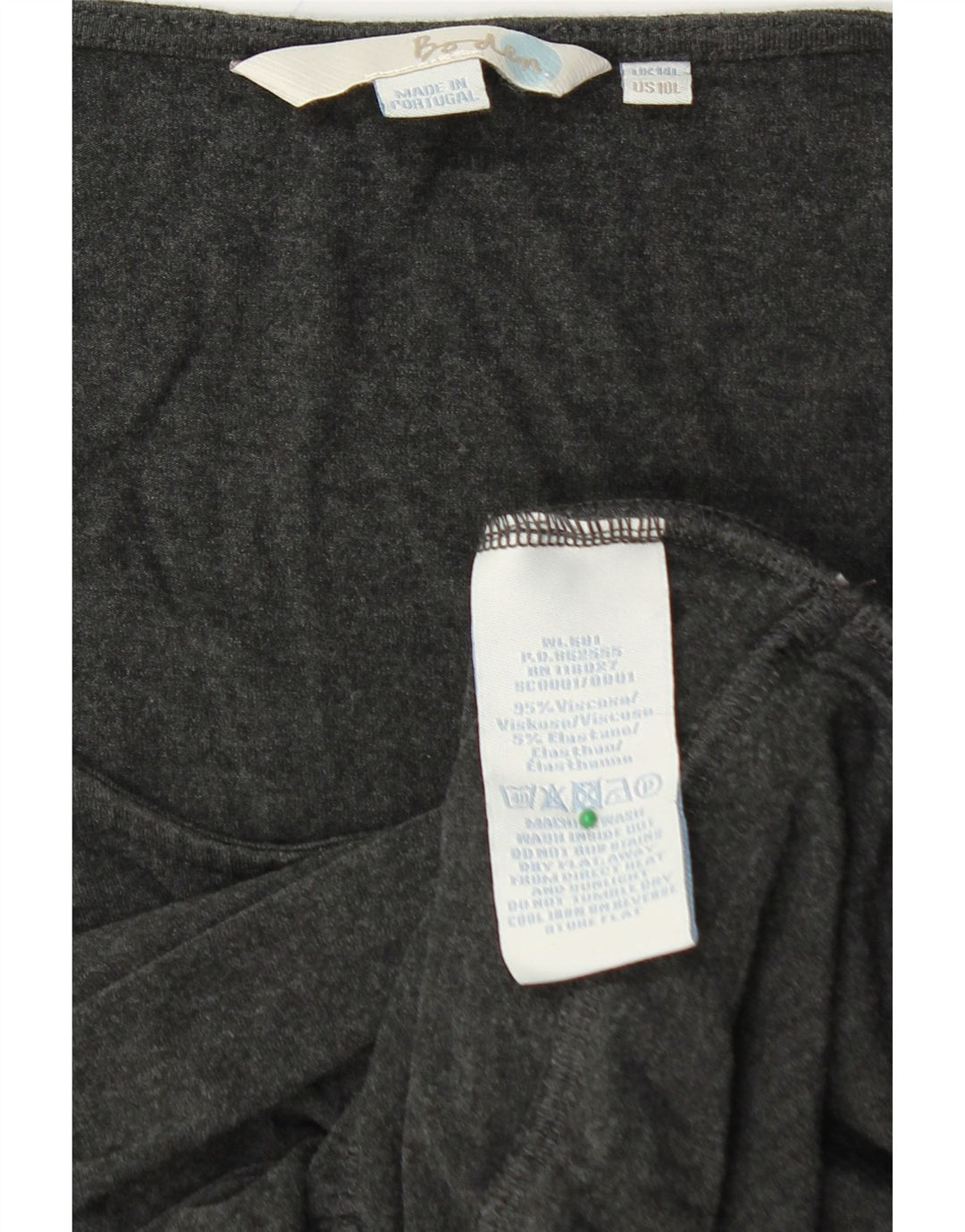 BODEN Womens Long 3/4 Sleeve A-Line Dress UK 14 Large Grey Viscose