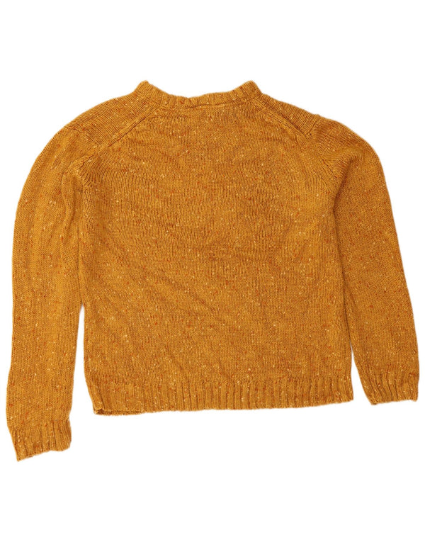 PIERRE CARDIN Womens Crew Neck Jumper Sweater UK 18 XL Yellow Flecked
