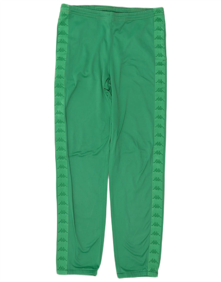 Kappa Mens Graphic Tracksuit Trousers IT 46 Small Green Polyester