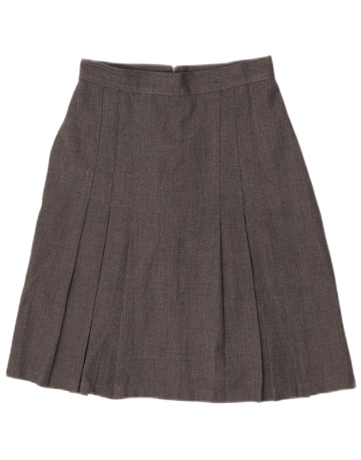 Marks & Spencer Girls A-Line Skirt 11-12 Years W23  Grey Polyester
