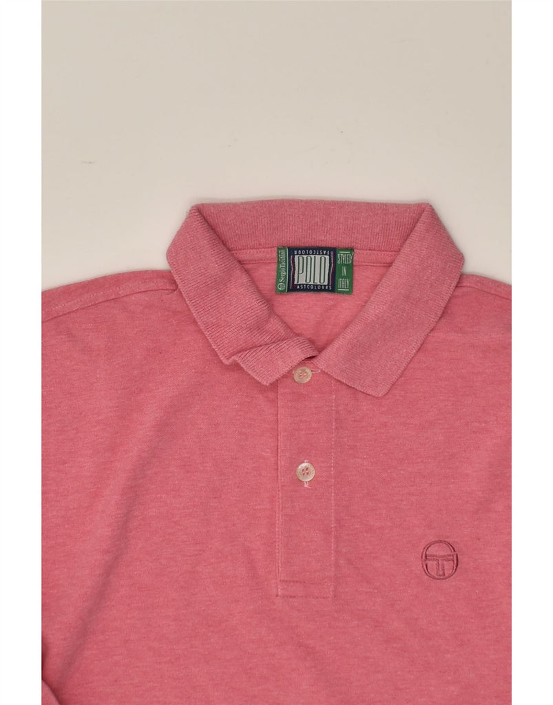SERGIO TACCHINI Mens Polo Shirt Medium Pink Cotton | Vintage Sergio Tacchini | Thrift | Second-Hand Sergio Tacchini | Used Clothing | Messina Hembry 