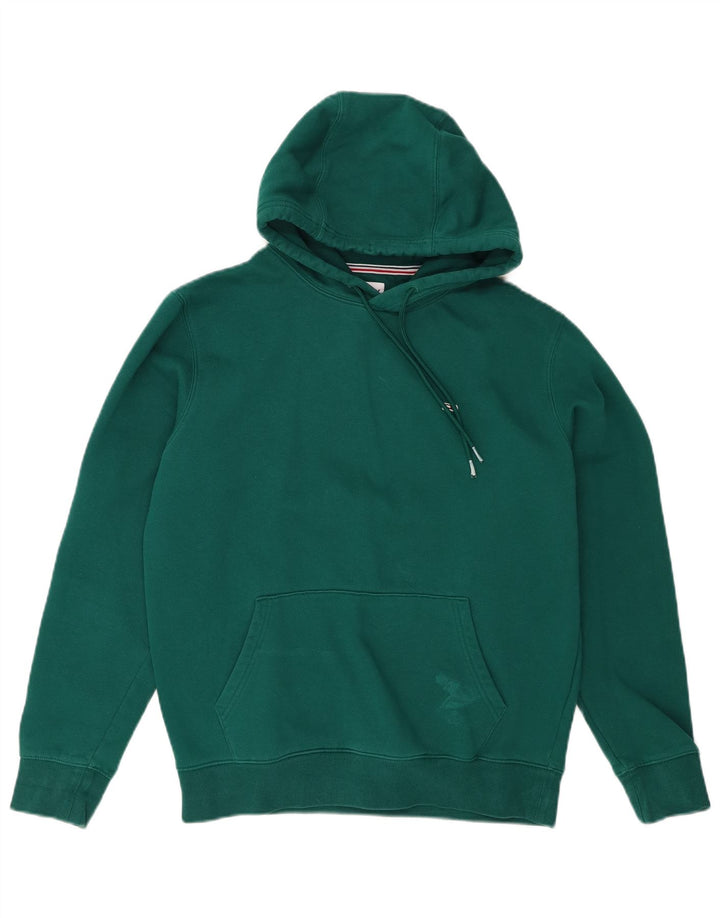 TOMMY JEANS Mens Graphic Hoodie Jumper Large Green Cotton