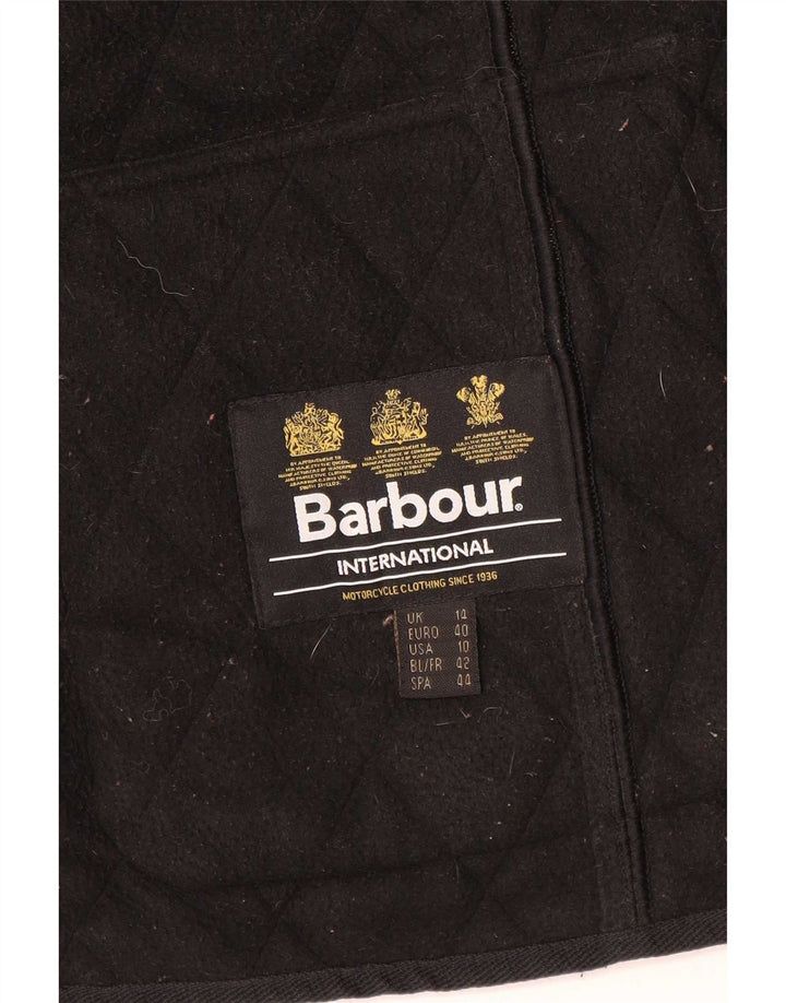 Barbour Womens Quilted Jacket UK 14 Large Black Polyester