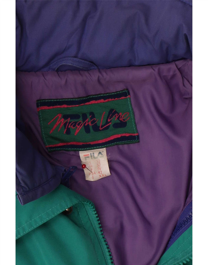 Fila Mens Hooded Ski Jacket IT 52 2XL Green