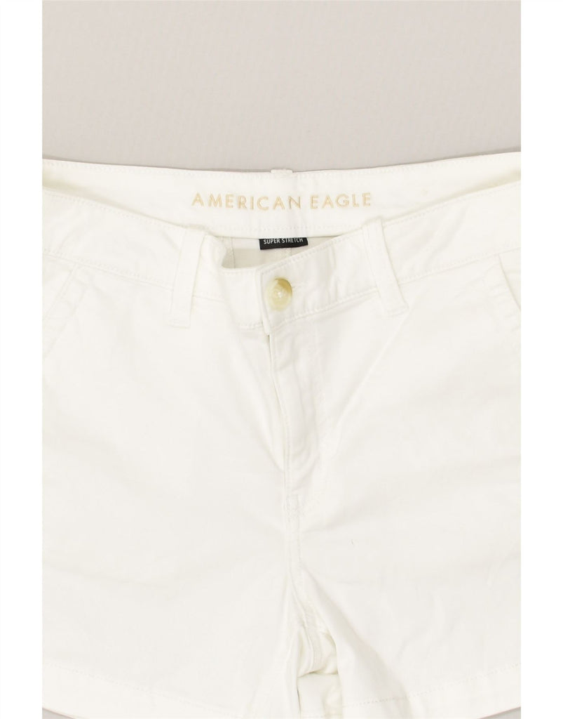 AMERICAN EAGLE Womens Chino Shorts US 10 Large W33  White Cotton | Vintage American Eagle | Thrift | Second-Hand American Eagle | Used Clothing | Messina Hembry 