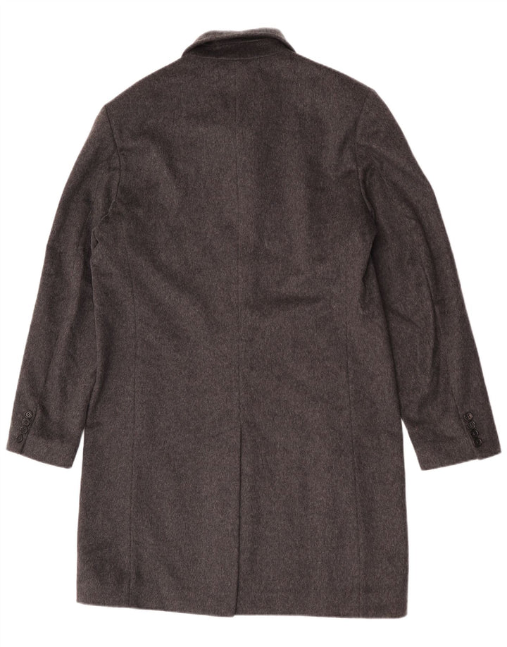 Benetton Mens Overcoat IT 50 Large Grey Wool