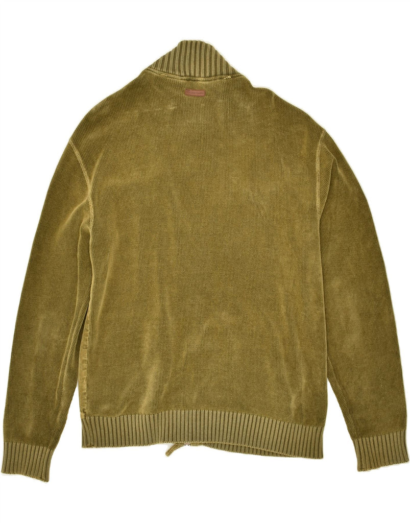 MARLBORO CLASSICS Mens Cardigan Sweater Large Green Cotton | Vintage Marlboro Classics | Thrift | Second-Hand Marlboro Classics | Used Clothing | Messina Hembry 