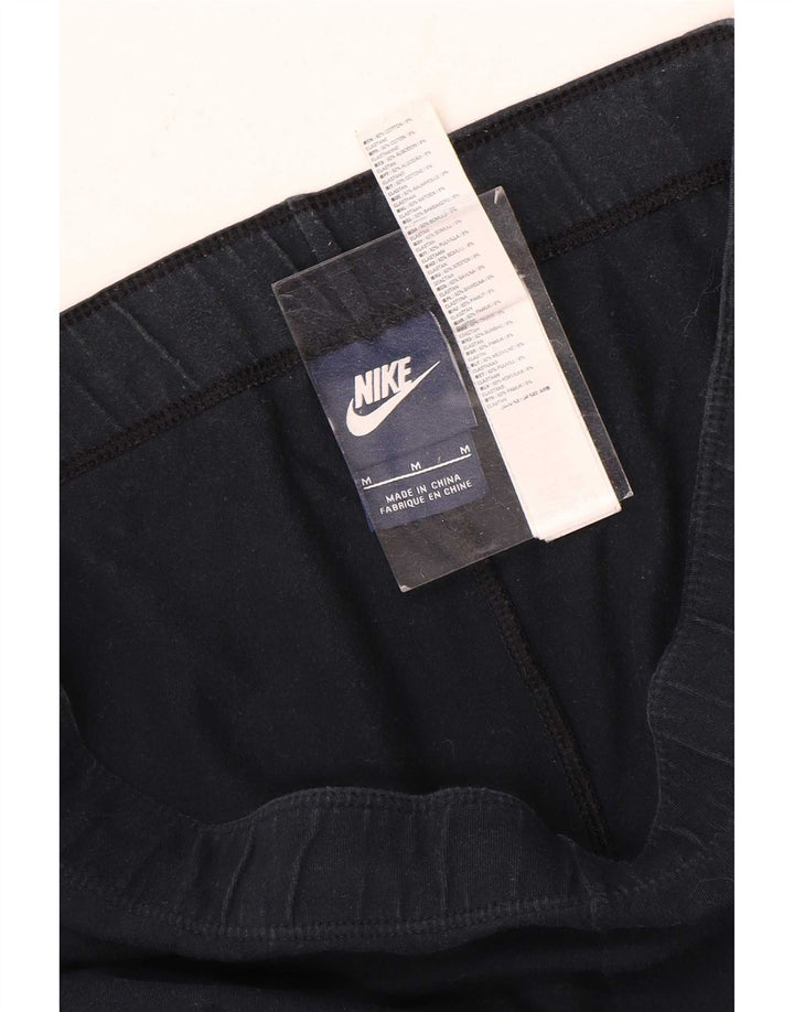 Nike Womens Graphic Leggings UK 14 Medium Black Cotton