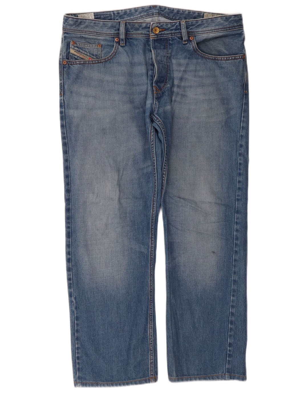 Diesel Mens Larkee Boxy Straight Jeans W36 L28 Blue Cotton