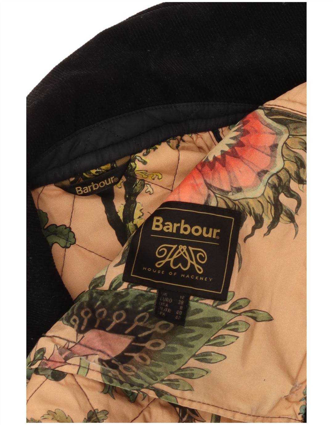 Barbour Womens Quilted Jacket UK 12 Medium  Navy Blue