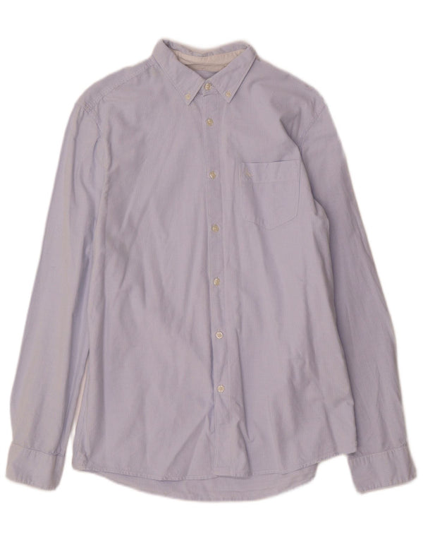 Jack Wills Mens Classic Fit Shirt Medium Blue Pinstripe Cotton